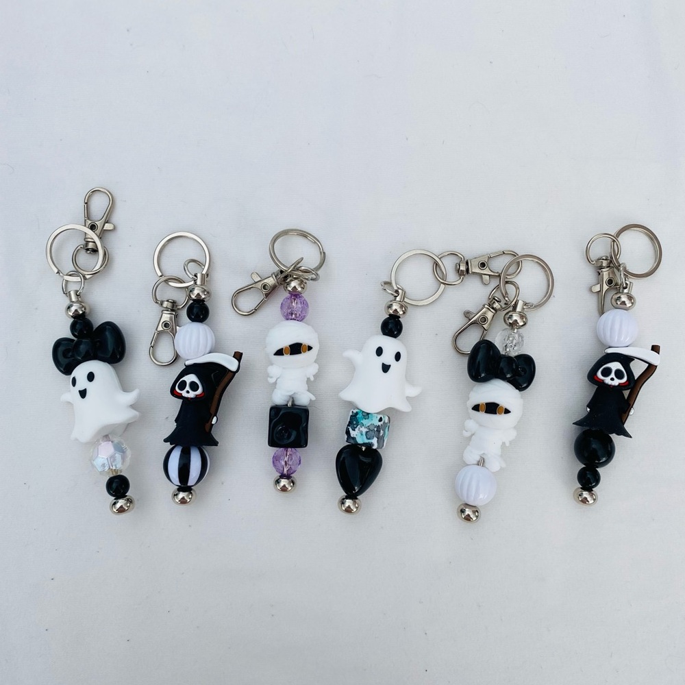 Ghost 👻 Mummy and Reaper Purse charm, Cup charm or Keychain.